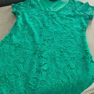 Tiana B. Green Floral Lace Mini Dress